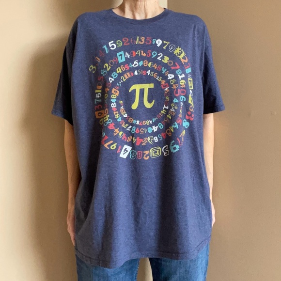 Blue Pi Spiral Math T-shirt - Picture 3 of 5